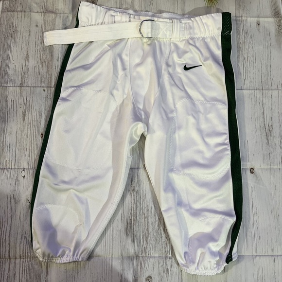 New XL Nike Team Vapor Pro Football Pants White Green Men's Size Extra Large - Picture 1 of 10